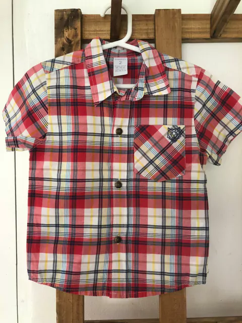 2A | Camisa MC a cuadros roja. CHEEKY. 2 años.