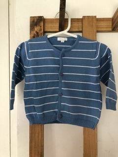 9M | Saco celeste a rayas blancas. NEDI. 9 meses. - comprar online