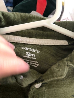 12M | Outlet. Remera MC verde con palmeras y cuellito. CARTERS. 12 meses. - comprar online
