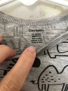 3M | Body gris MC con animales. GERBER. 3 meses. - comprar online