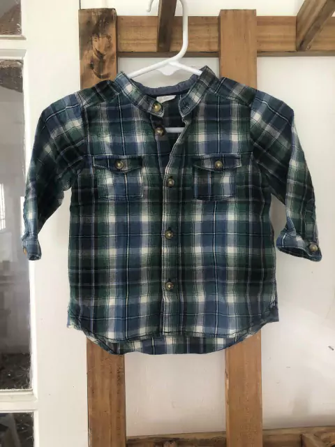 Camisa ML a cuadros. HYM. 4/6 meses.