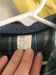 Camisa ML a cuadros. HYM. 4/6 meses. en internet