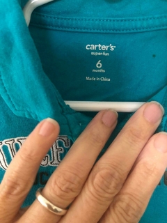 6M | Remera MC turquesa con cuello "Surf". CARTERS. 6 meses. - comprar online