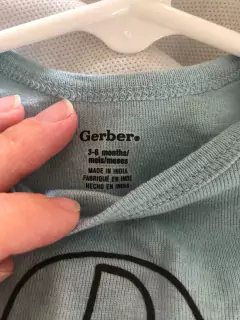 3/6M | Body MC celeste con elefante. GERBER. 3/6 meses. - comprar online