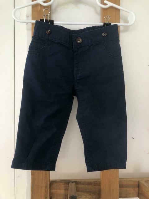 Pantalón azul con elástico en la cintura. CARTERS. 6 meses.