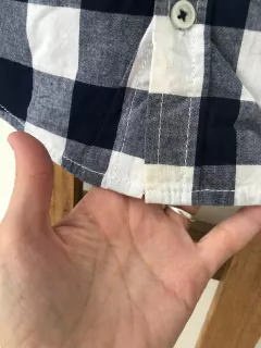 Outlet- Camisa ML a cuadros azul y blanca. CHEROKEE. 3 años. Manchita. en internet