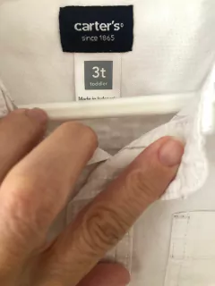 3A | Camisa blanca ML. CARTERS. 3 años. en internet