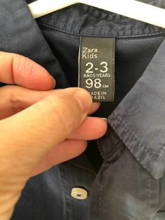 Camisa ML azul. ZARA. 2/3 años. - comprar online