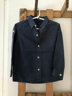 Camisa ML azul. ZARA. 2/3 años.