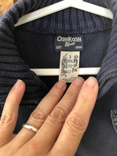 3A | Outlet- Sweater azul con cuello y cierre. OSHKOSH. 3 años. - comprar online