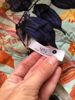 6A | Mono largo verde agua con flores. Mini Me. Talle 6 años. - comprar online