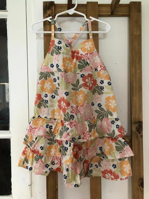 Vestido floreado con volados. GYMBOREE. Talle 5 años.