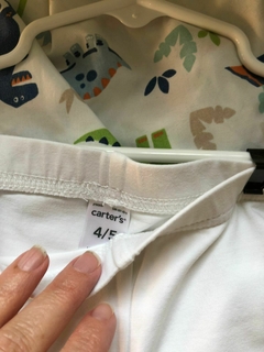 4A | Calza de algodón blanca con moñito en puño. CARTERS. 4 años. - Lo Canto • Moda Circular