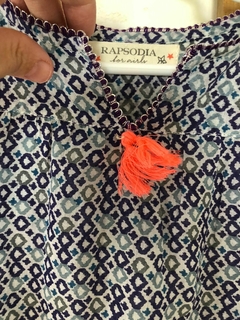 6A | Vestido ML azul y gris. RAPSODIA. Talle 6 años. Ver etiqueta con medidas. La tela es finita. - comprar online