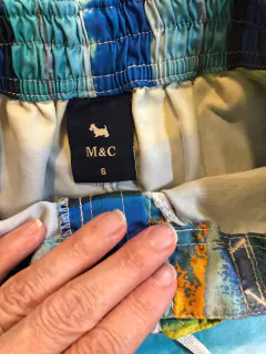 Traje de baño en tonos azules con cordón. MIMO. Talle 6 años. - comprar online