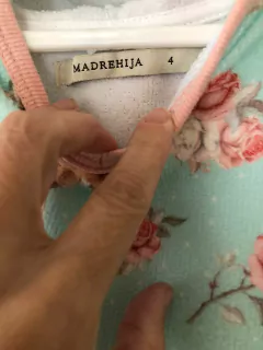 Ponchito toalla celeste con siervos. Madre e Hija. Talle 4. de 2 a 4 años aprox. - comprar online