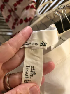 4/5A | Calza blanca de algodón tipo capri. HYM. 4/5 años. en internet