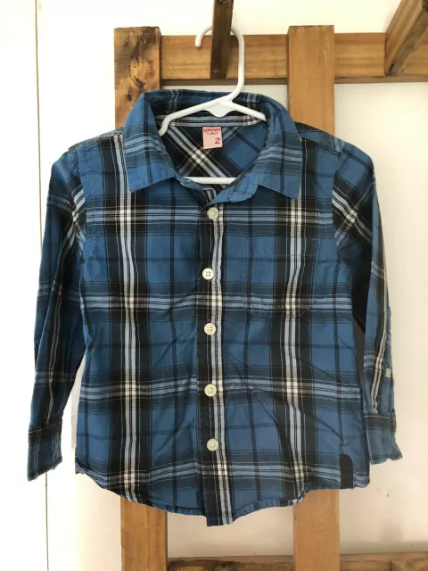 2A | Camisa ML azul a cuadros. YAMP. 2 años.