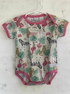 6M | NUEVO - Body MC rosa y blanco con animales. Tierra de cuentos. 6 meses. - comprar online