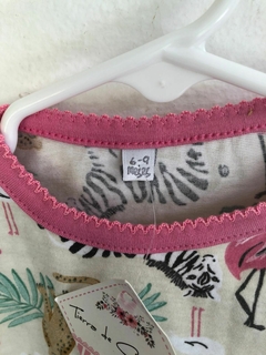 6M | NUEVO - Body MC rosa y blanco con animales. Tierra de cuentos. 6 meses. en internet