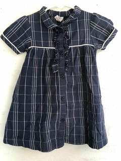 24M | Outlet- Vestido azul con rayas blancas mc. Charanga. 24 meses. - comprar online