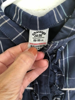 24M | Outlet- Vestido azul con rayas blancas mc. Charanga. 24 meses. en internet