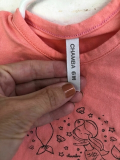 6M | Remera rosa MC con sirenas. CHAMBA. 6 meses. en internet