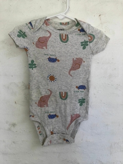 Body MC gris con animales. CARTERS. 12 meses. en internet