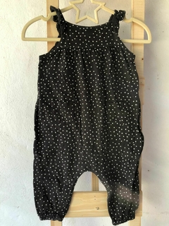 6M | Enterito de algodón negro con lunares blancos. CARTERS. 6 meses. - comprar online