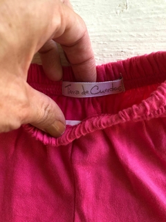 6M | Short de algodón con volado fucsia. Tierra de cuentos. 6 meses. - comprar online