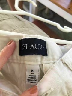 4A | Outlet- Short blanco con elástico regulable en cintura. PLACE. 5 años. Manchita. en internet