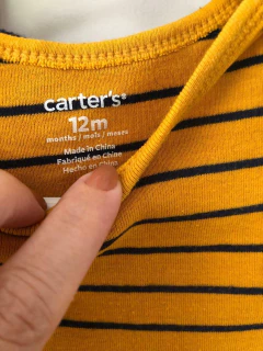 SET- Dos bodys ML maiz y azul a rayas. CARTERS. 12 meses. - comprar online