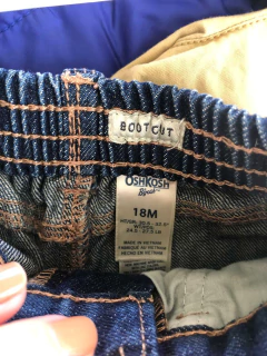 Jean azul con elástico en la cintura. OSHKOSH. 18 meses. - comprar online