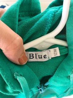 Buzo verde con capucha y cierre. BLUE. 12 meses. - comprar online