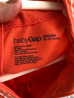 18M | Vestido de algodón naranja con flores blancas. GAP. 18 meses. - comprar online