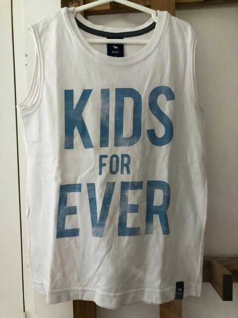 8A | Musculosa blanca y letras Kids for Ever. MIMO. 8 años.