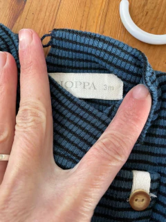 3M | Body ML azul a rayas. PIOPPA. 3 meses. en internet