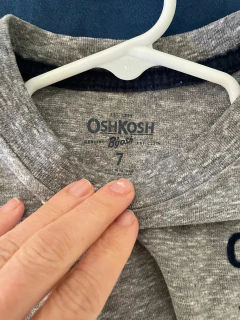 7A | Remera gris MC. OSHKOSH. 7 años. - comprar online