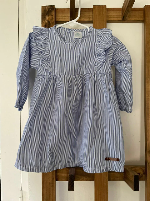 18/24M | Vestido a rayas c/ volado. Madre Divina 18/24 meses.