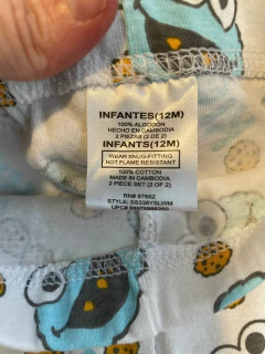 12M | Outlet- Pijama dos piezas. Cookie Monster. Old Navy. 12 meses. - comprar online