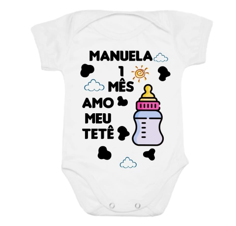 Body Personalizado - Amo meu tetê