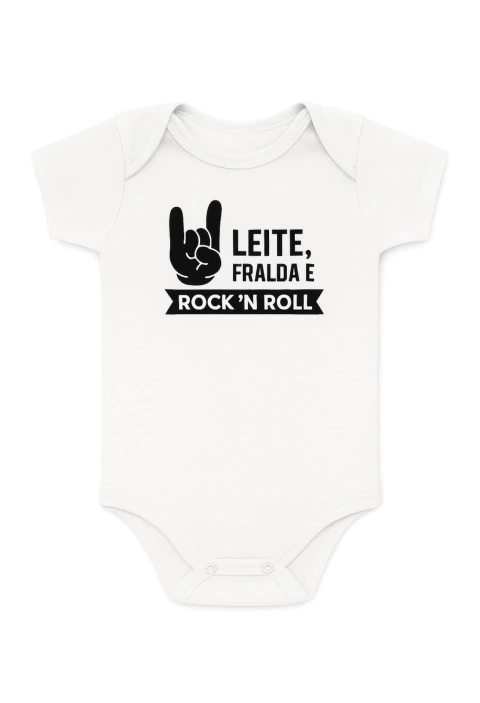 Body Personalizado - Leite Fralda e Rock ‘N Roll - comprar online