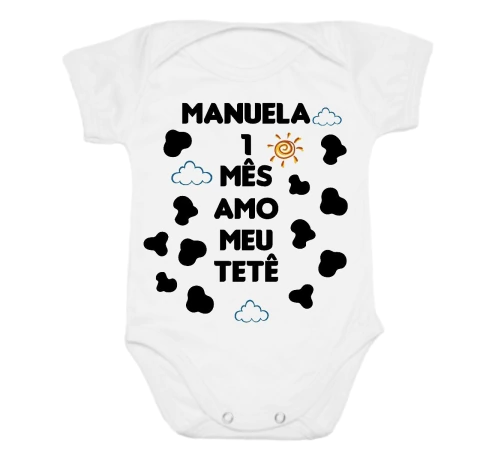 Body Personalizado - Amo meu tetê