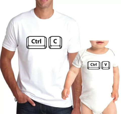 Kit Camiseta/Body - Ctrl C / Ctrl V