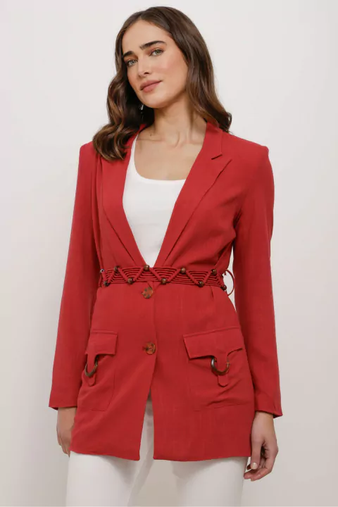 BLAZER ALONGADO VISCOLINHO - MAMÔ