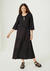 VESTIDO MIDI COM MANGAS 7/8 COM RECORTES - HERING