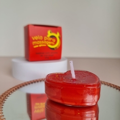 VELA DE MASSAGEM BEIJAVEL MORANGO COM GLITER - comprar online