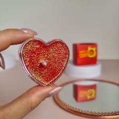 VELA DE MASSAGEM BEIJAVEL MORANGO COM GLITER