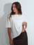 Camiseta Over Chloé - Bordada