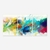 Quadro Abstrato Pintura Colorida kit três telas - Wy Quadros Decorativos